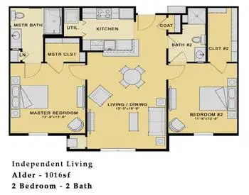 Floorplan of Prairie Vista Village, Assisted Living, Nursing Home, Independent Living, CCRC, Altoona, IA 13