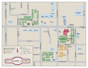Campus Map of Bethany Home, Assisted Living, Nursing Home, Independent Living, CCRC, Dubuque, IA 2