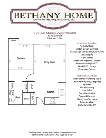 Floorplan of Bethany Home, Assisted Living, Nursing Home, Independent Living, CCRC, Dubuque, IA 3