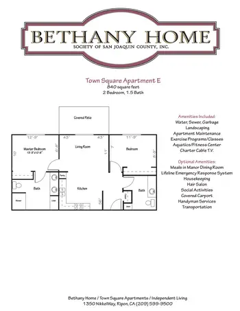 Floorplan of Bethany Home, Assisted Living, Nursing Home, Independent Living, CCRC, Dubuque, IA 8