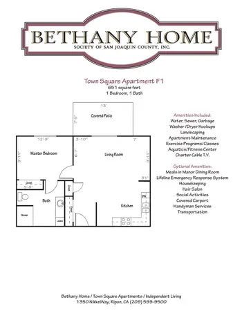 Floorplan of Bethany Home, Assisted Living, Nursing Home, Independent Living, CCRC, Dubuque, IA 9