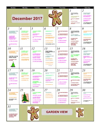 Activity Calendar of Calvin Community, Assisted Living, Nursing Home, Independent Living, CCRC, Des Moines, IA 9