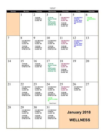 Activity Calendar of Calvin Community, Assisted Living, Nursing Home, Independent Living, CCRC, Des Moines, IA 18
