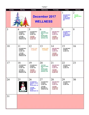 Activity Calendar of Calvin Community, Assisted Living, Nursing Home, Independent Living, CCRC, Des Moines, IA 17