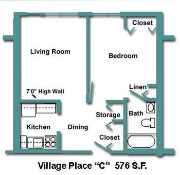Floorplan of Friendship Village Iowa, Assisted Living, Nursing Home, Independent Living, CCRC, Waterloo, IA 17