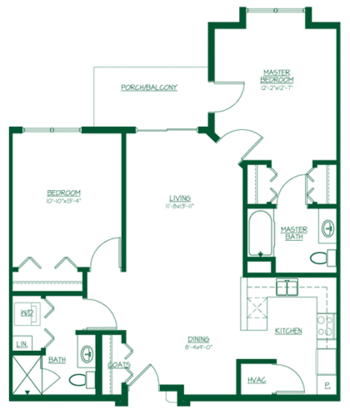 Floorplan of Friendship Village Iowa, Assisted Living, Nursing Home, Independent Living, CCRC, Waterloo, IA 11