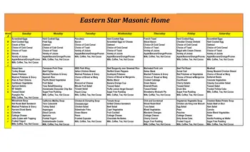 Activity Calendar of Eastern Star Masonic Home, Assisted Living, Nursing Home, Independent Living, CCRC, Boone, IA 1