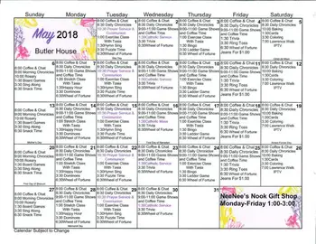 Activity Calendar of Luther Manor, Assisted Living, Nursing Home, Independent Living, CCRC, Dubuque, IA 13