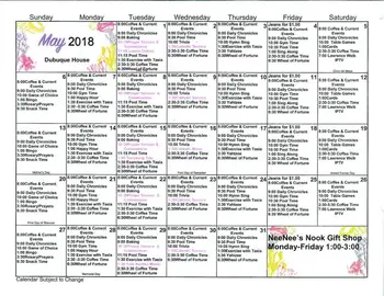 Activity Calendar of Luther Manor, Assisted Living, Nursing Home, Independent Living, CCRC, Dubuque, IA 15