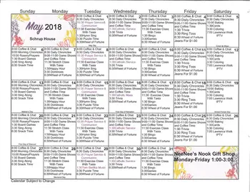 Activity Calendar of Luther Manor, Assisted Living, Nursing Home, Independent Living, CCRC, Dubuque, IA 16