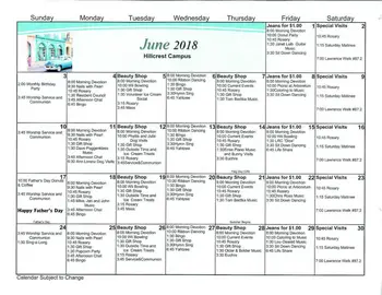 Activity Calendar of Luther Manor, Assisted Living, Nursing Home, Independent Living, CCRC, Dubuque, IA 19