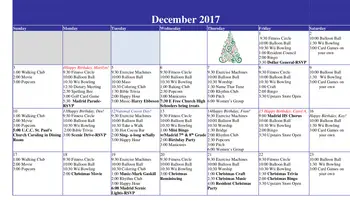 Activity Calendar of Madrid Home, Assisted Living, Nursing Home, Independent Living, CCRC, Madrid, IA 4