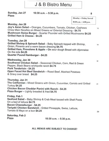 Dining menu of Mayflower Community, Assisted Living, Nursing Home, Independent Living, CCRC, Grinnell, IA 2