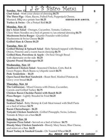 Dining menu of Mayflower Community, Assisted Living, Nursing Home, Independent Living, CCRC, Grinnell, IA 5