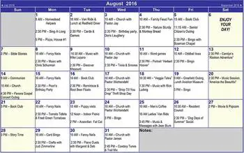 Activity Calendar of The New Homestead, Assisted Living, Nursing Home, Independent Living, CCRC, Guthrie Center, IA 3