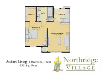 Floorplan of Northridge Village, Assisted Living, Nursing Home, Independent Living, CCRC, Ames, IA 3