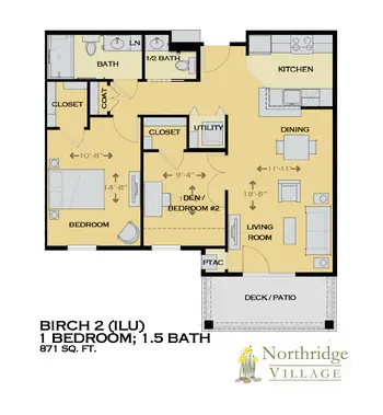 Floorplan of Northridge Village, Assisted Living, Nursing Home, Independent Living, CCRC, Ames, IA 14