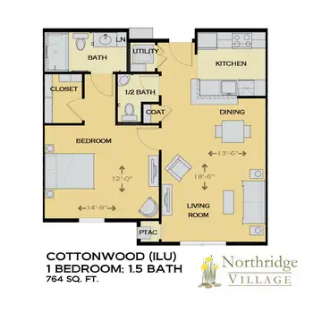Floorplan of Northridge Village, Assisted Living, Nursing Home, Independent Living, CCRC, Ames, IA 17