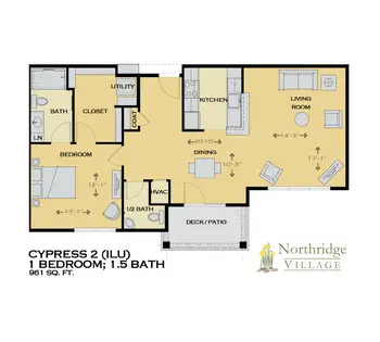 Floorplan of Northridge Village, Assisted Living, Nursing Home, Independent Living, CCRC, Ames, IA 18