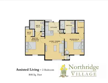 Floorplan of Northridge Village, Assisted Living, Nursing Home, Independent Living, CCRC, Ames, IA 2