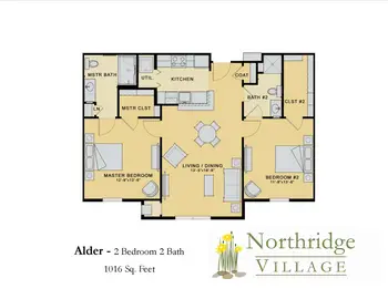 Floorplan of Northridge Village, Assisted Living, Nursing Home, Independent Living, CCRC, Ames, IA 6