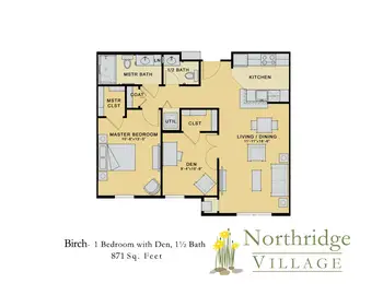 Floorplan of Northridge Village, Assisted Living, Nursing Home, Independent Living, CCRC, Ames, IA 7