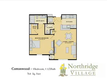 Floorplan of Northridge Village, Assisted Living, Nursing Home, Independent Living, CCRC, Ames, IA 9