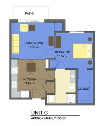 Floorplan of Sunrise Retirement, Assisted Living, Nursing Home, Independent Living, CCRC, Sioux City, IA 3