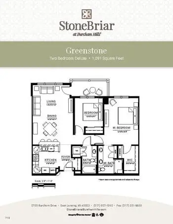 Floorplan of Burcham Hills, Assisted Living, Nursing Home, Independent Living, CCRC, East Lansing, MI 3