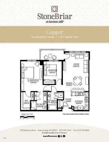 Floorplan of Burcham Hills, Assisted Living, Nursing Home, Independent Living, CCRC, East Lansing, MI 4