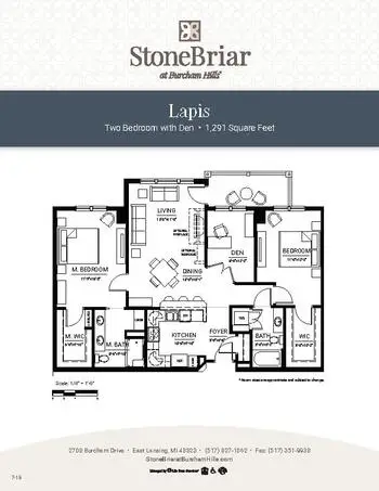 Floorplan of Burcham Hills, Assisted Living, Nursing Home, Independent Living, CCRC, East Lansing, MI 6