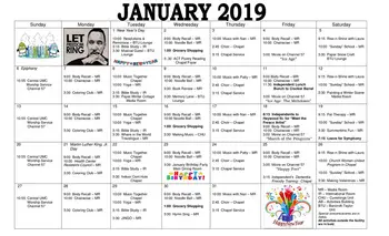 Activity Calendar of Brooks Howell, Assisted Living, Nursing Home, Independent Living, CCRC, Asheville, NC 1
