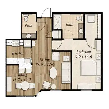 Floorplan of Birch Hill, Assisted Living, Nursing Home, Independent Living, CCRC, Manchester, NH 10