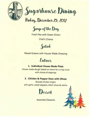 Dining menu of Sugar Hill Retirement Community, Assisted Living, Nursing Home, Independent Living, CCRC, Wolfeboro, NH 19