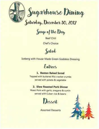Dining menu of Sugar Hill Retirement Community, Assisted Living, Nursing Home, Independent Living, CCRC, Wolfeboro, NH 20