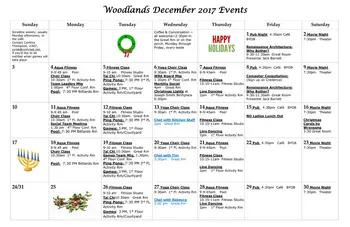 Activity Calendar of APD Lifecare, Assisted Living, Nursing Home, Independent Living, CCRC, Lebanon, NH 1