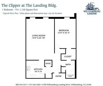 Floorplan of Williamsburg Landing, Assisted Living, Nursing Home, Independent Living, CCRC, Williamsburg, VA 4