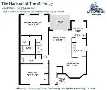 Floorplan of Williamsburg Landing, Assisted Living, Nursing Home, Independent Living, CCRC, Williamsburg, VA 9