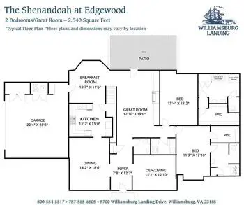 Floorplan of Williamsburg Landing, Assisted Living, Nursing Home, Independent Living, CCRC, Williamsburg, VA 16