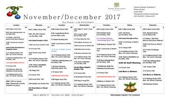 Activity Calendar of Franke Tobey Jones, Assisted Living, Nursing Home, Independent Living, CCRC, Tacoma, WA 3