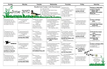 Activity Calendar of Franke Tobey Jones, Assisted Living, Nursing Home, Independent Living, CCRC, Tacoma, WA 14