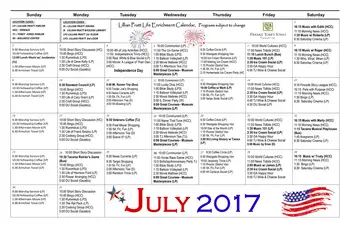 Activity Calendar of Franke Tobey Jones, Assisted Living, Nursing Home, Independent Living, CCRC, Tacoma, WA 17