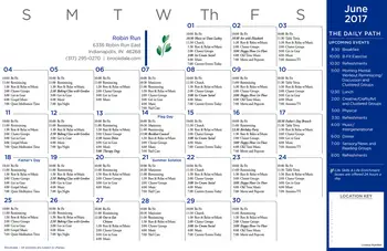 Activity Calendar of Robin Run Village, Assisted Living, Nursing Home, Independent Living, CCRC, Indianapolis, IN 5