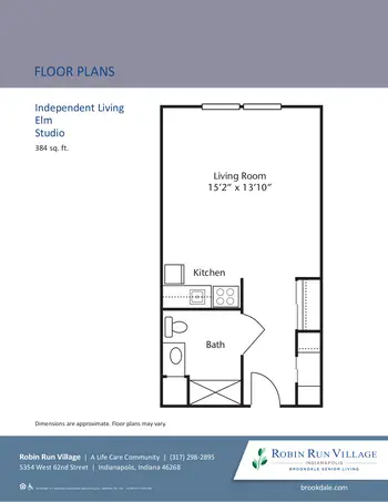 Floorplan of Robin Run Village, Assisted Living, Nursing Home, Independent Living, CCRC, Indianapolis, IN 1
