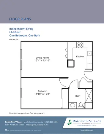 Floorplan of Robin Run Village, Assisted Living, Nursing Home, Independent Living, CCRC, Indianapolis, IN 3