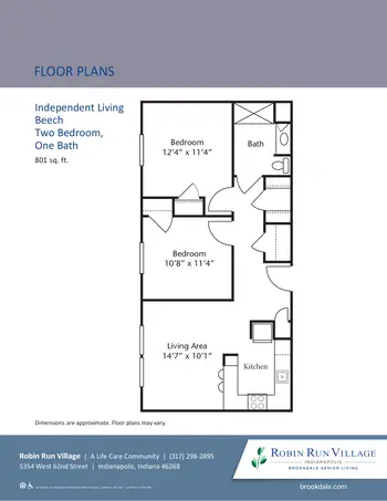 Floorplan of Robin Run Village, Assisted Living, Nursing Home, Independent Living, CCRC, Indianapolis, IN 4