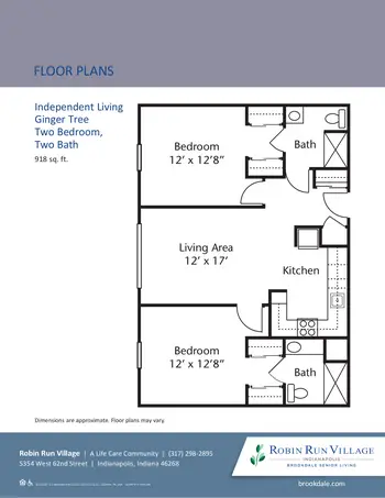 Floorplan of Robin Run Village, Assisted Living, Nursing Home, Independent Living, CCRC, Indianapolis, IN 6