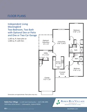 Floorplan of Robin Run Village, Assisted Living, Nursing Home, Independent Living, CCRC, Indianapolis, IN 10