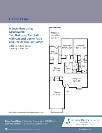 Floorplan of Robin Run Village, Assisted Living, Nursing Home, Independent Living, CCRC, Indianapolis, IN 11