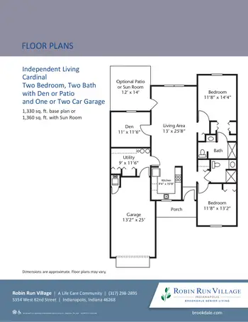 Floorplan of Robin Run Village, Assisted Living, Nursing Home, Independent Living, CCRC, Indianapolis, IN 12
